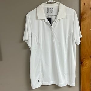 NWT XXL Adidas 1/4 Button Up Short Sleeve Golf Polo